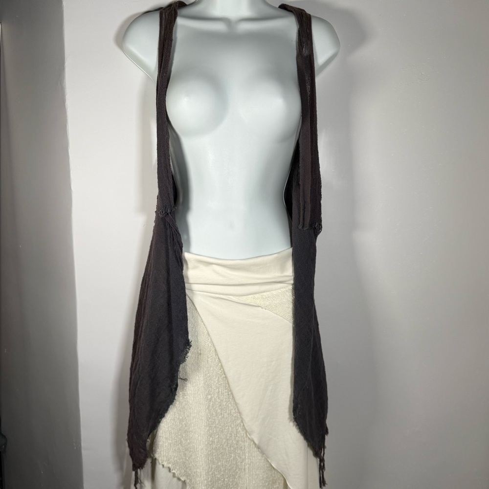 Caravana Tulum Plum Open Knit Gauze Boho Festival Desert Coachella Cardigan OS - Picture 2 of 11